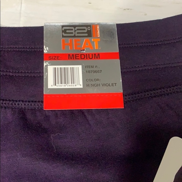 NWT 32° HEAT purple drawstring joggers size medium - Picture 4 of 6